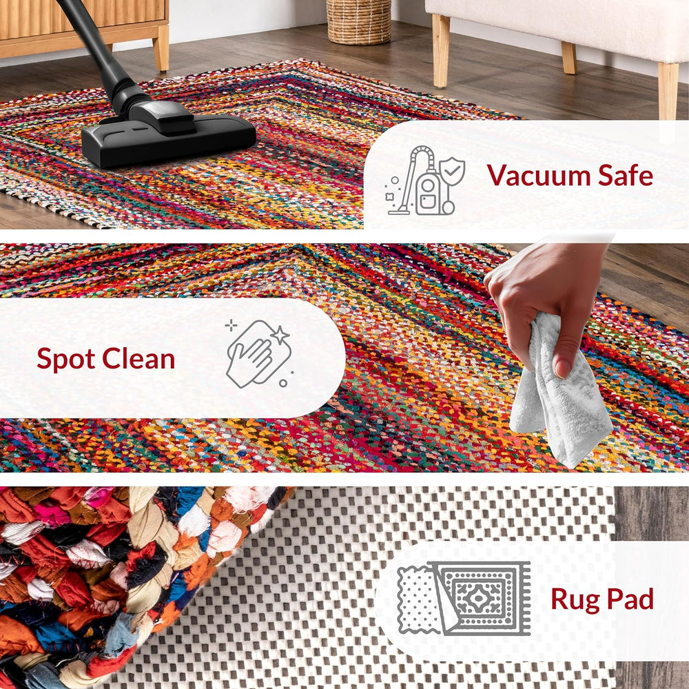 nuLOOM Tammara Multicolor Ombre Braided Area Rug, 8' x 10'