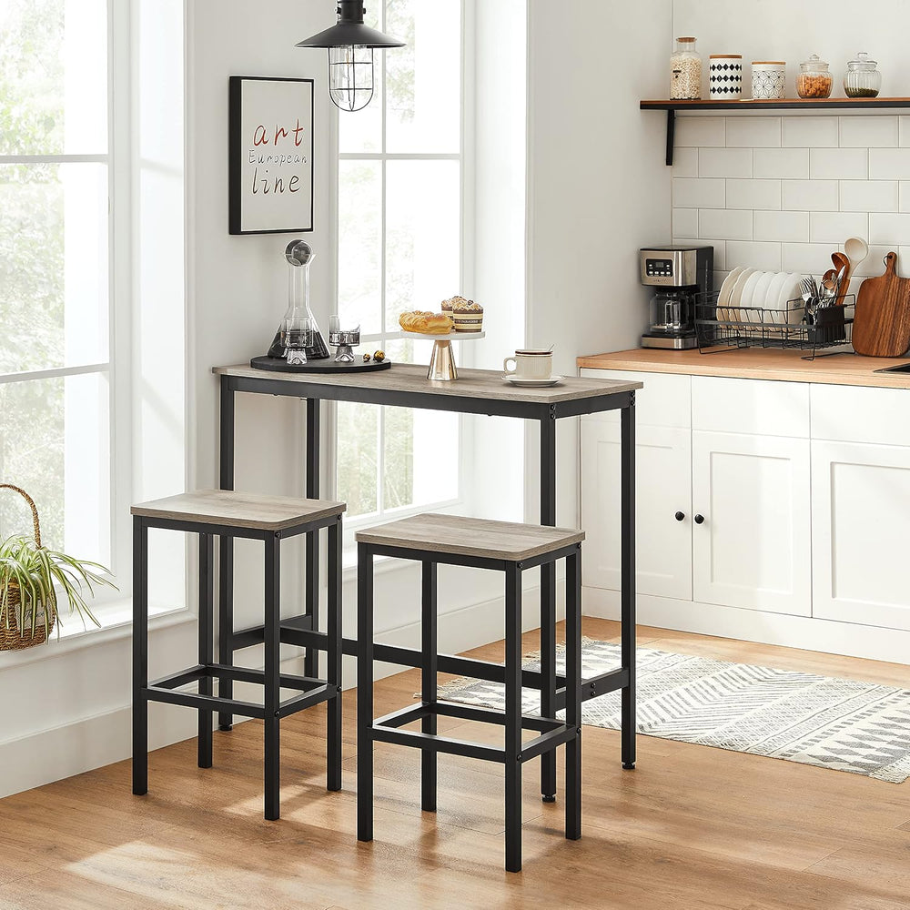 VASAGLE Bar Stools Set of 2, Backless, 25.6 Inches