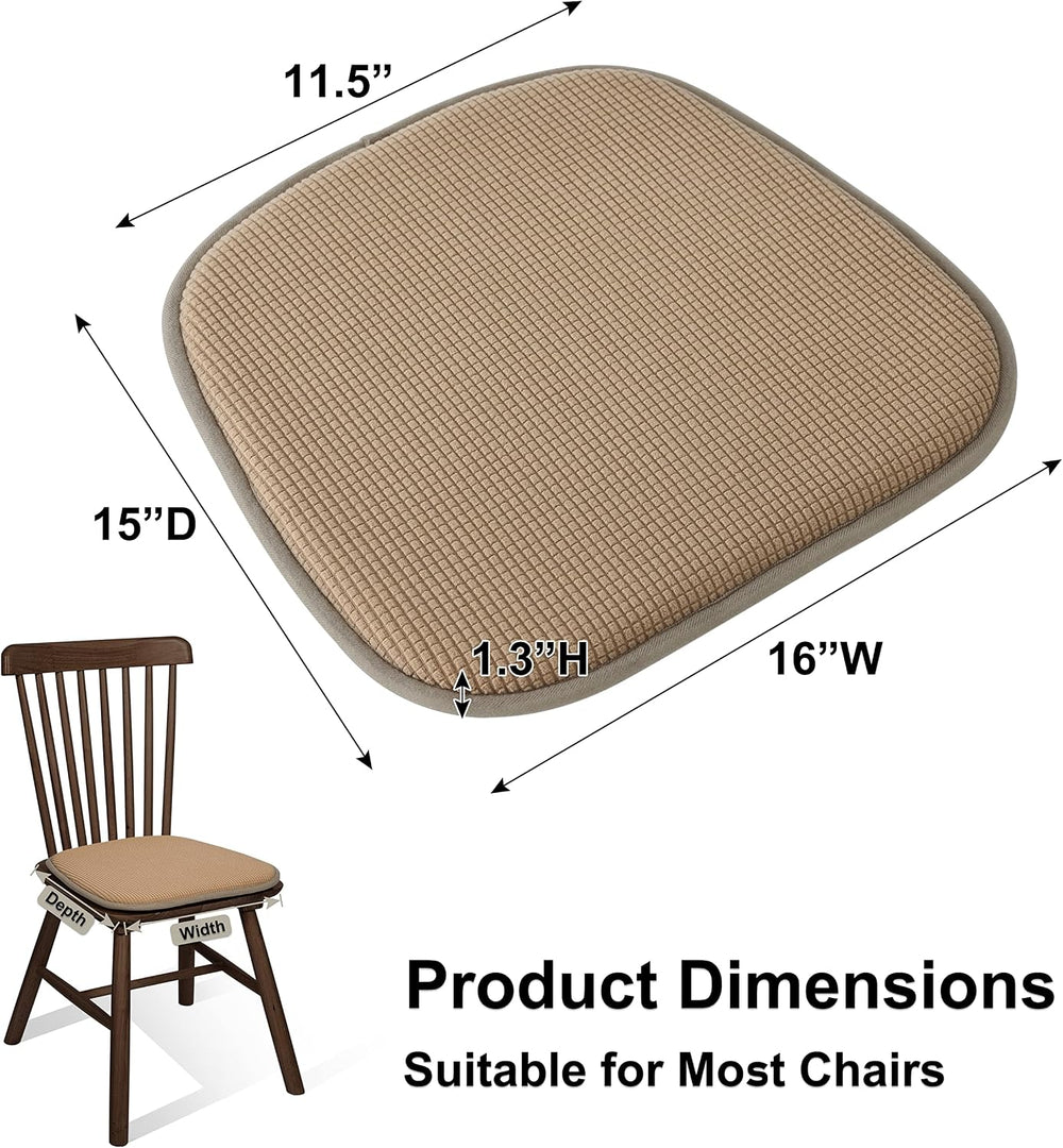 Shinnwa Kitchen Seat Cushions Set of 4, Non Slip Dining Chair Cushions, U-Sha...