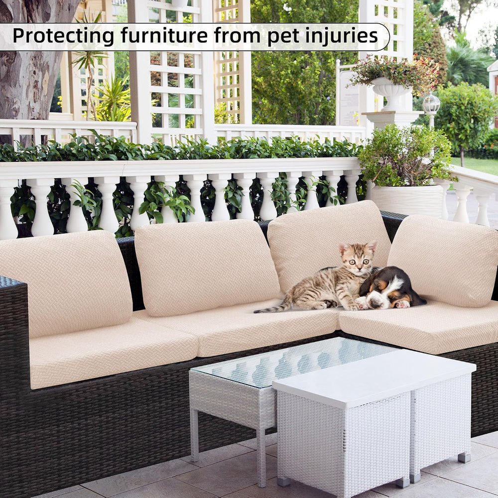 8PCS Patio Cushion Covers.Patio Furniture Couch SeatSlipcovers