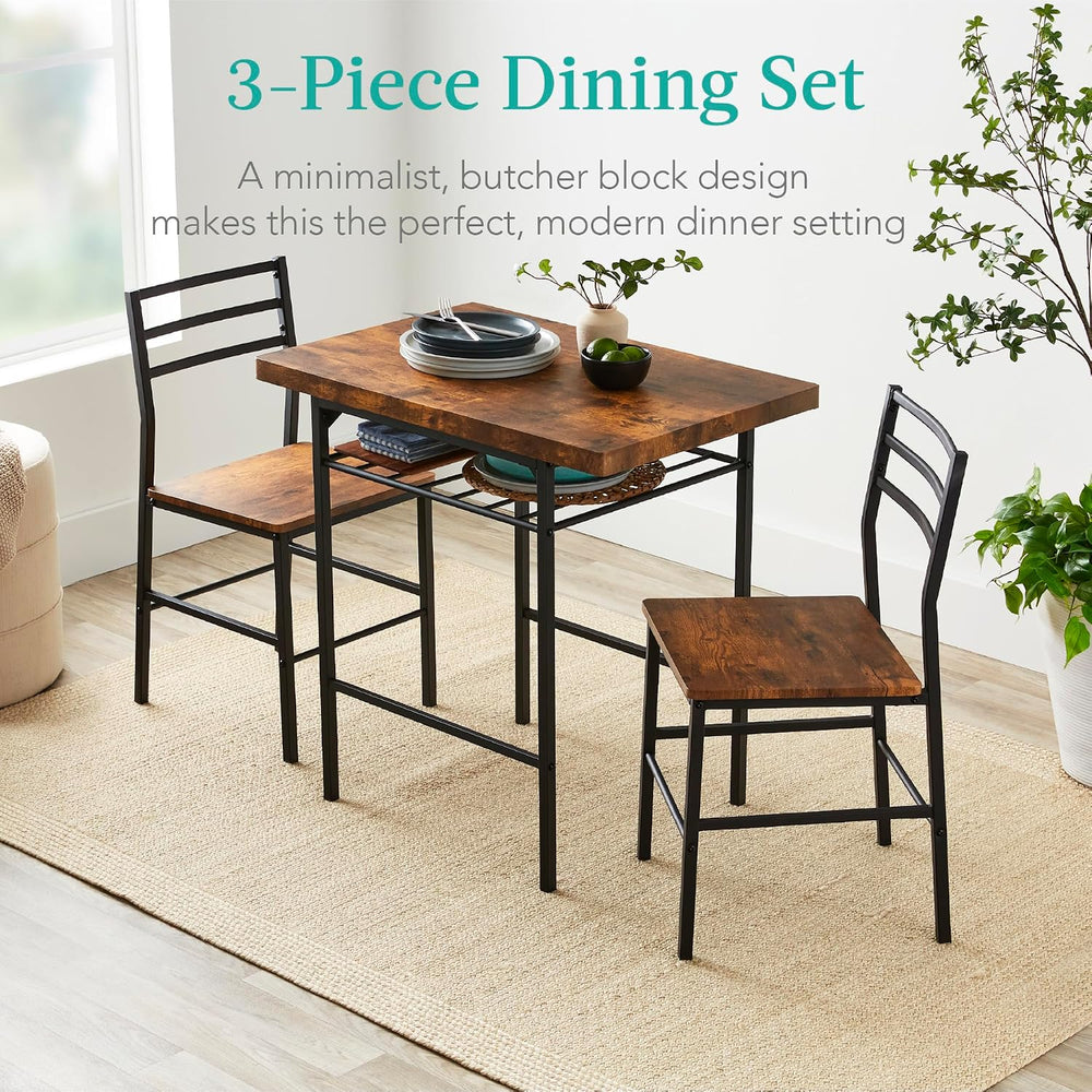 Best Choice Products 3-Piece Modern Dining Set, Space Saving Dinette for Kitc...