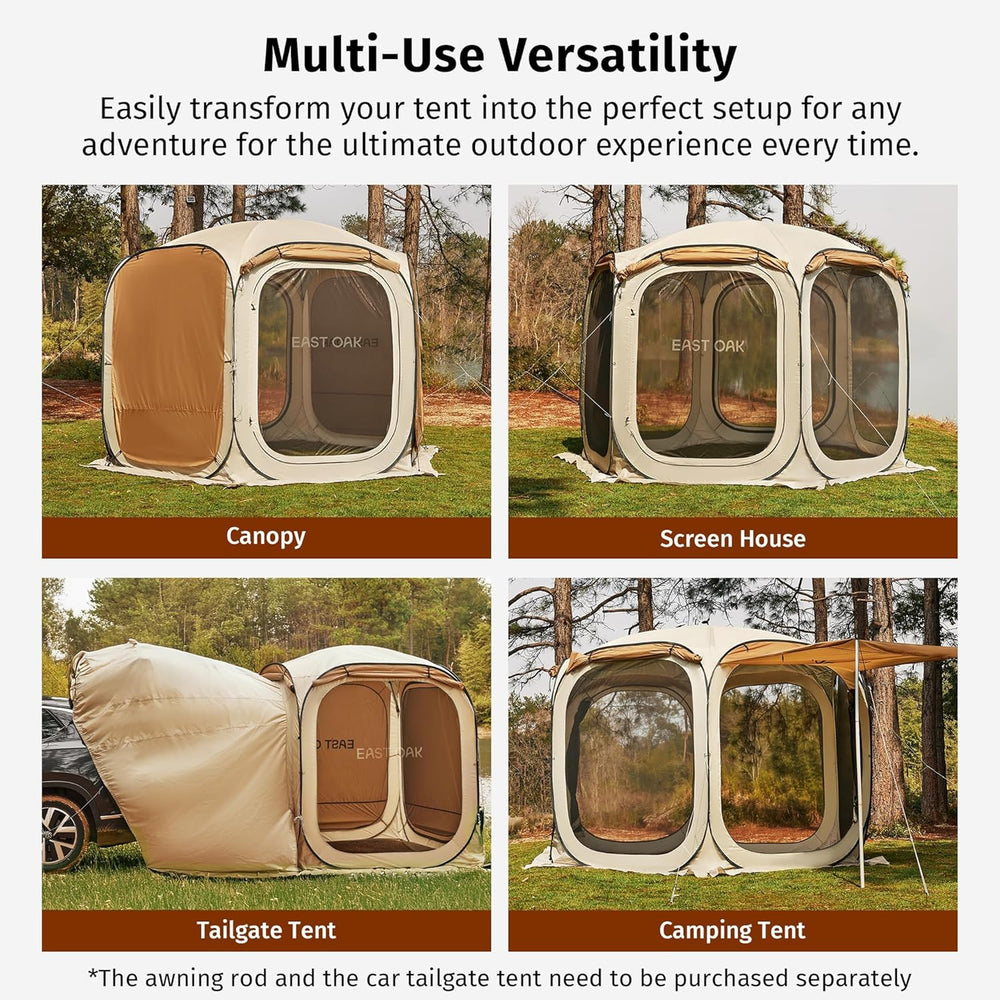 East Oak 12×12 FT Pop Up Canopy Tent with Mosquito Netting | Outdoor Screen H...