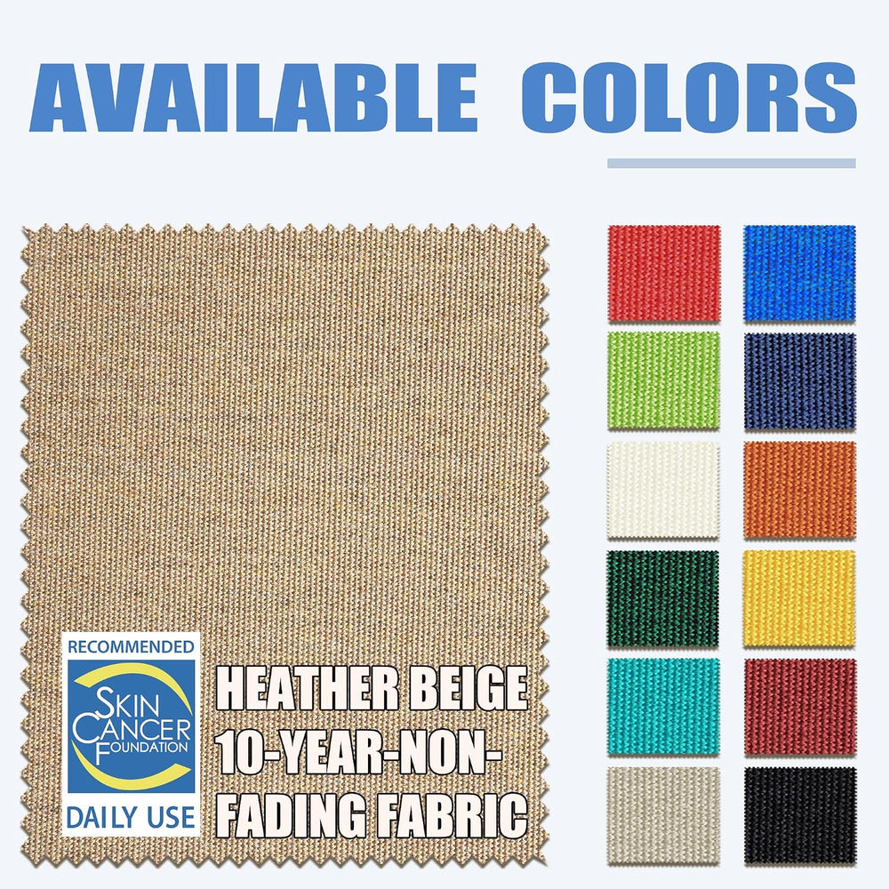 EliteShade USA 10-Year-Non-Fading 9Ft Market Patio Umbrella, UPF 50+ UV Prote...