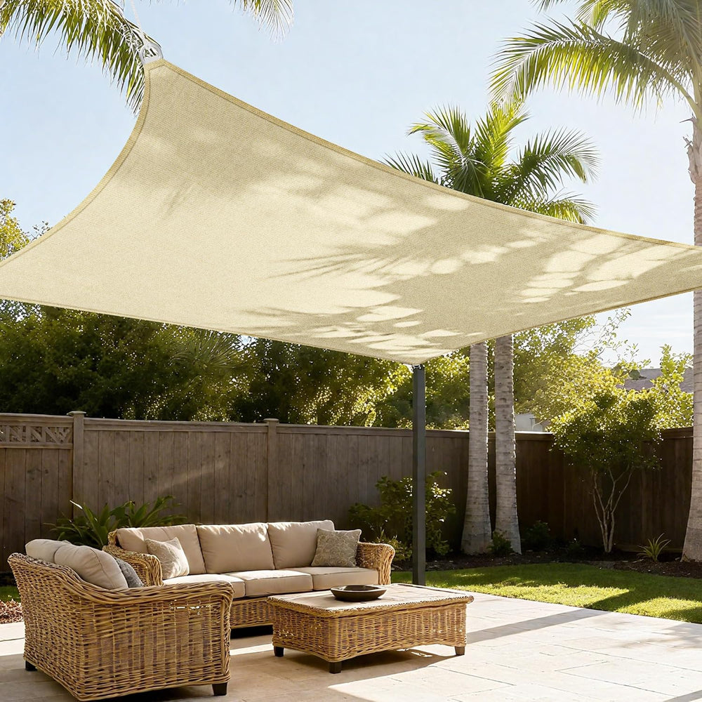 Sun Shade Sails 13'x20' Rectangle Outdoor Sunshade Canopy UV Block Co...