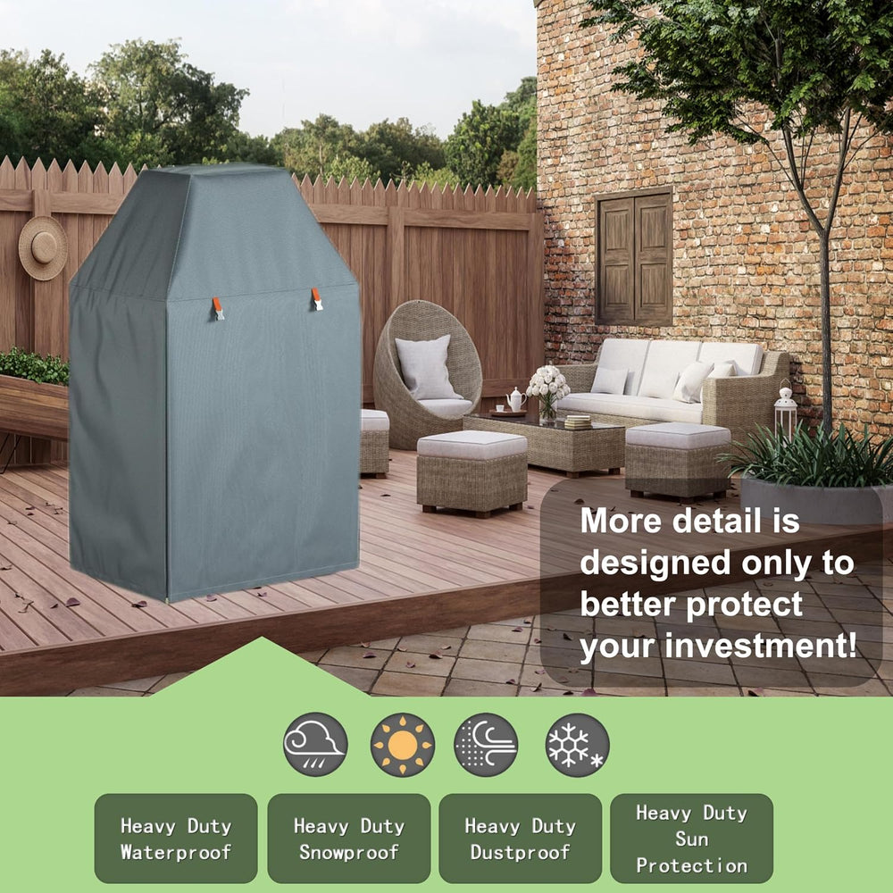 Outdoor Fireplace Cover, Heavy Duty Waterproof Oxford Fabric for Protecting O...