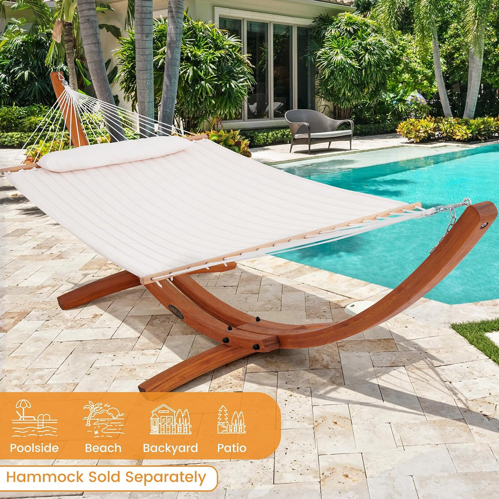 Lazy Daze 10.5 FT Hammocks Stand, Outdoor Arc Wood Hammock Stand