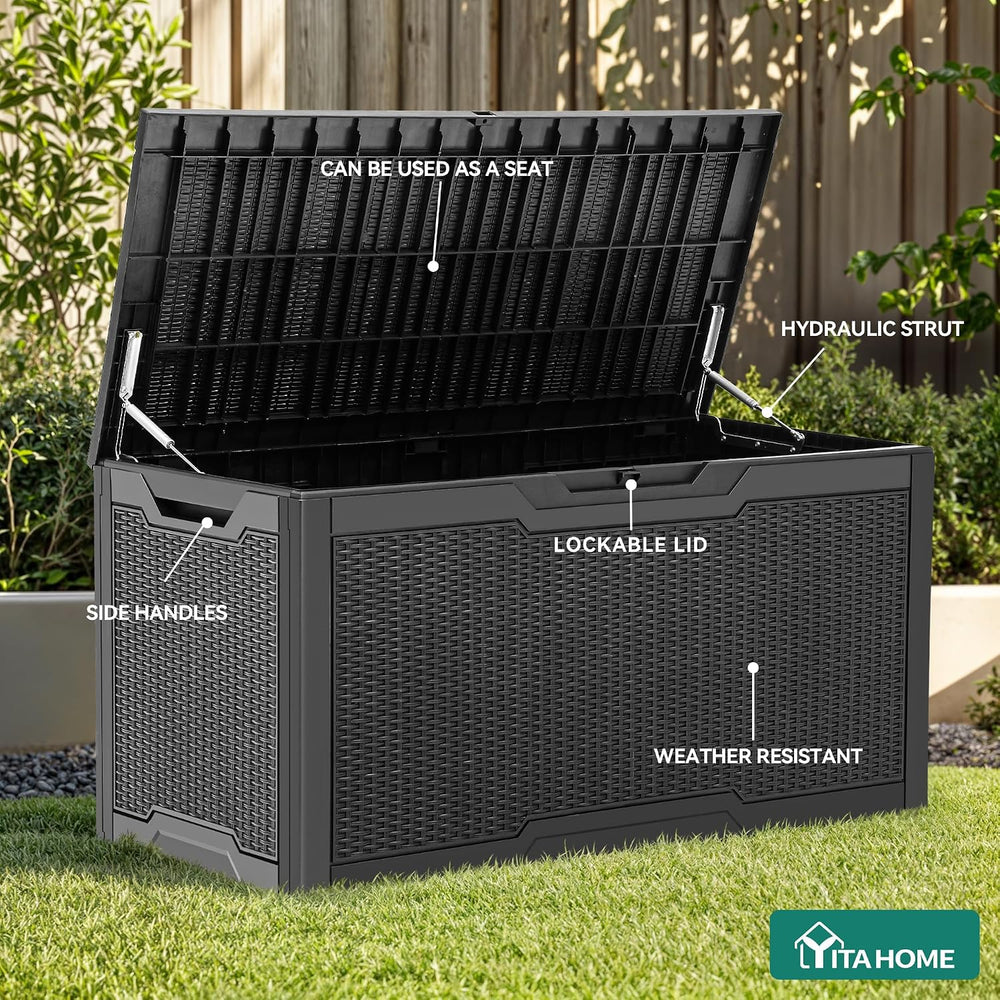 YITAHOME 100 Gallon Resin Deck Box