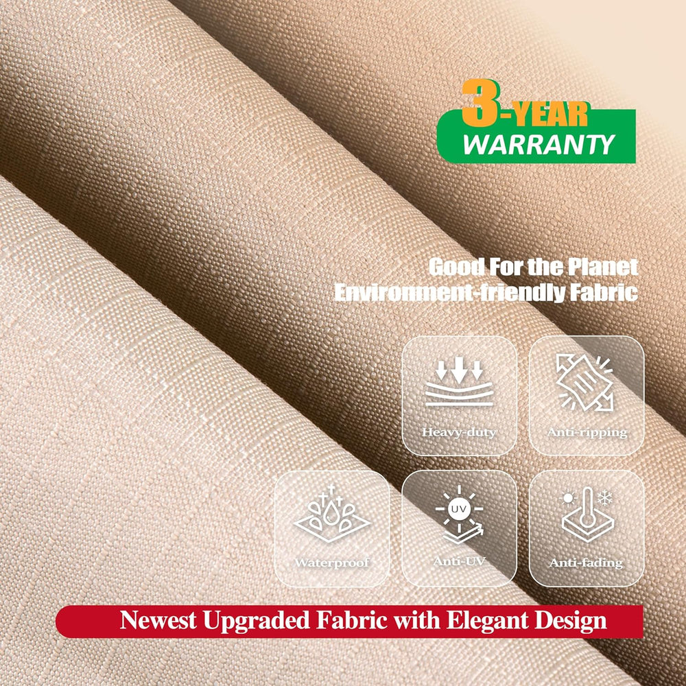 F&J Outdoors Patio Chair Covers, Beige, 33" W x 34" D x 32"...