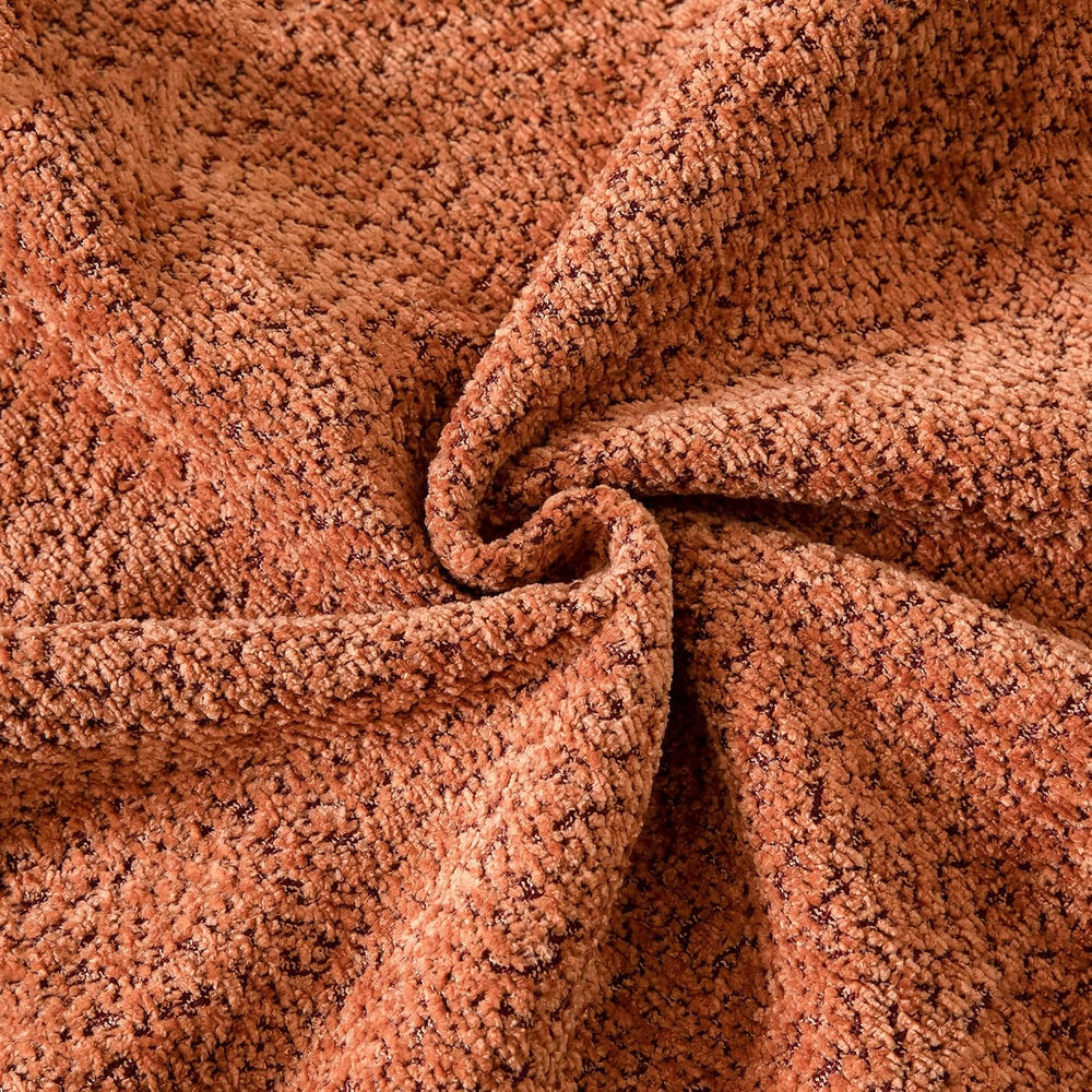 Neelvin Orange Throw Pillow Covers 24x24 inch, Thick Chenille Decorative Pill...
