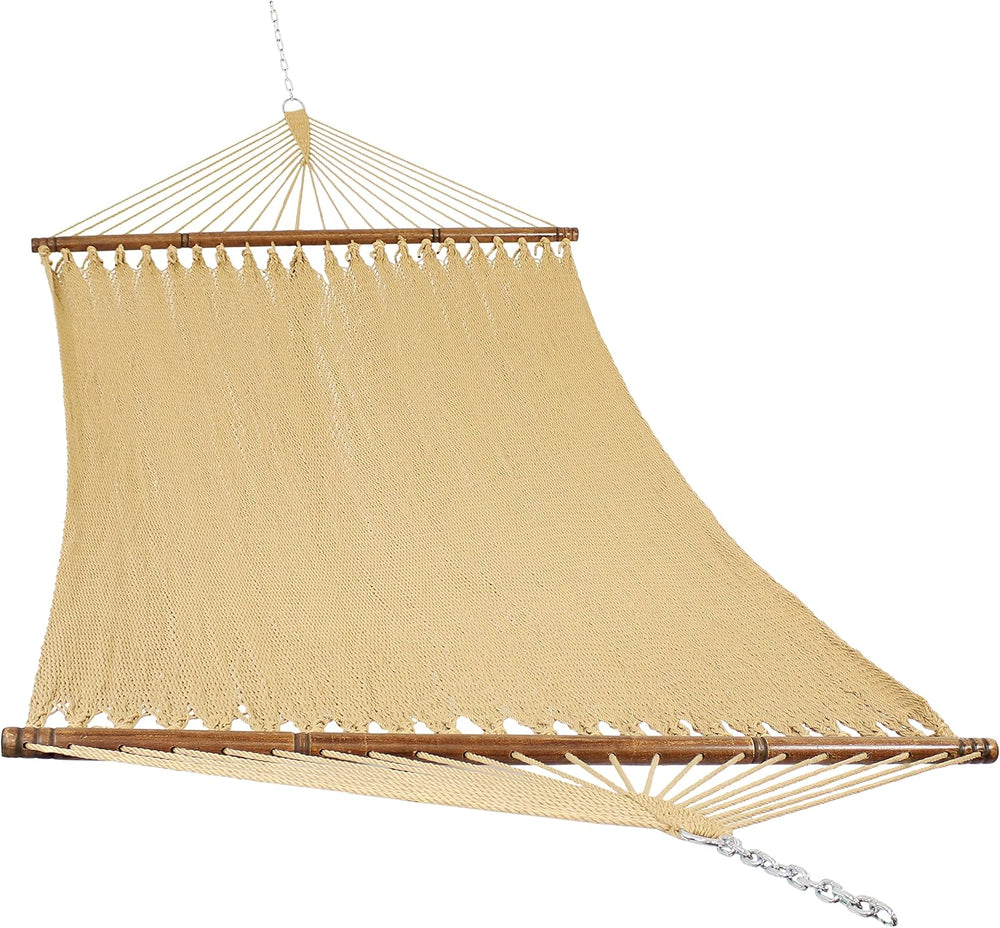 Sunnydaze 75" x 55" Bed, Heavy-Duty Double Rope Hammock for Outside...