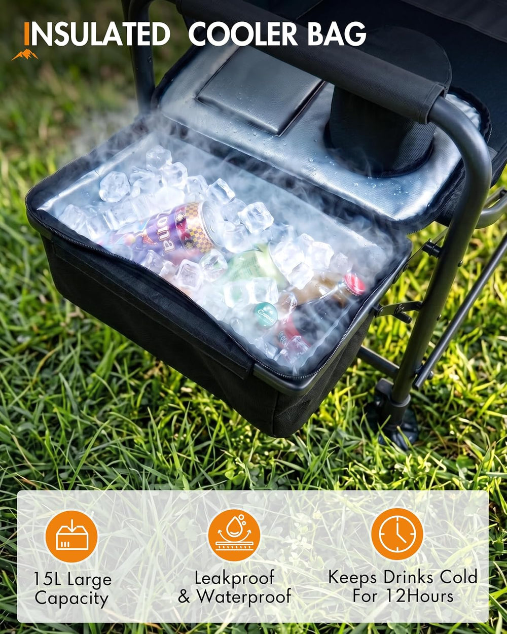 Portal Fishing Chair with Rod Holder,Folding Camping Chair