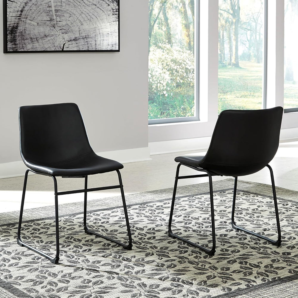 Signature Design by Ashley Centiar Dining Chairs Set of 2, Black