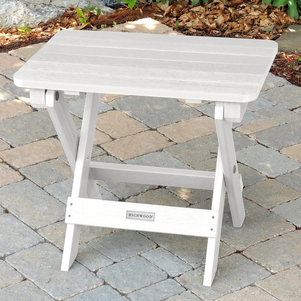 highwood Folding Adirondack Side Table, White