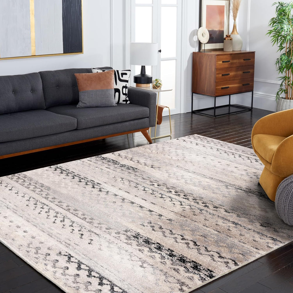 SAFAVIEH Retro Collection X-Large Area Rug - 11' x 15', Cream & G...