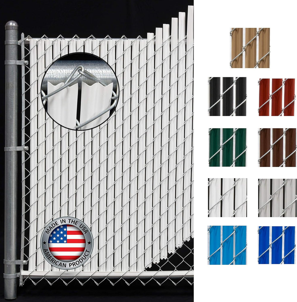 White Wave Slat (9 Colors Available) Single Wall Bottom Locking Privacy Slat ...