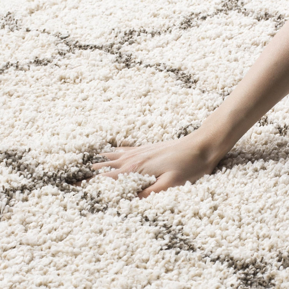 SAFAVIEH Hudson Shag Collection Area Rug - 10' x 14', Ivory & Gre...