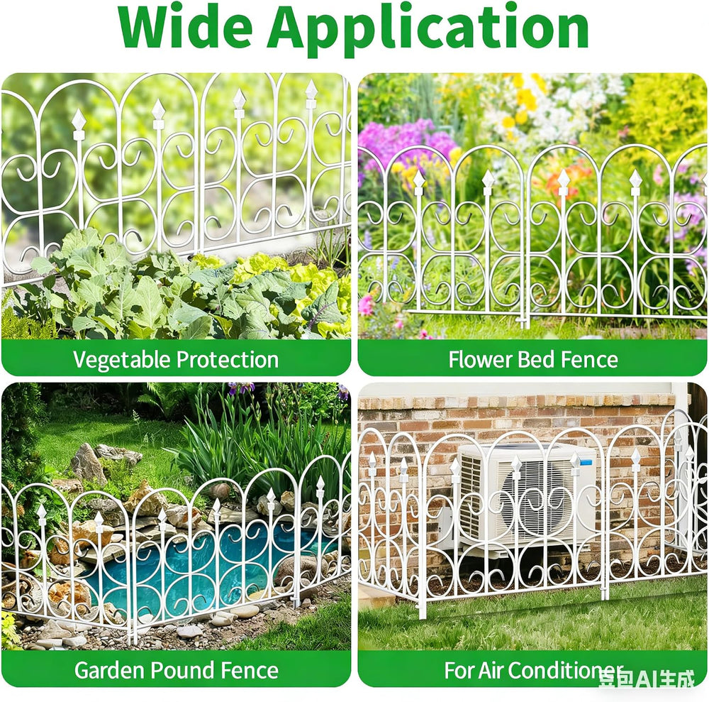 AMAGABELI GARDEN & HOME 5 Panels 32in(H)×10ft(L) Decorative Garden Fences...