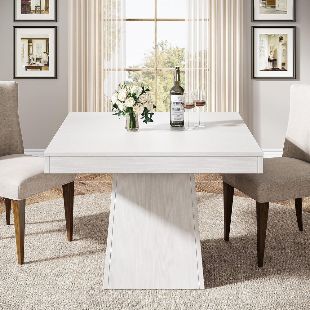 Tribesigns Square Dining Table for 4, 31.5" Farmhouse Small Kitchen Table