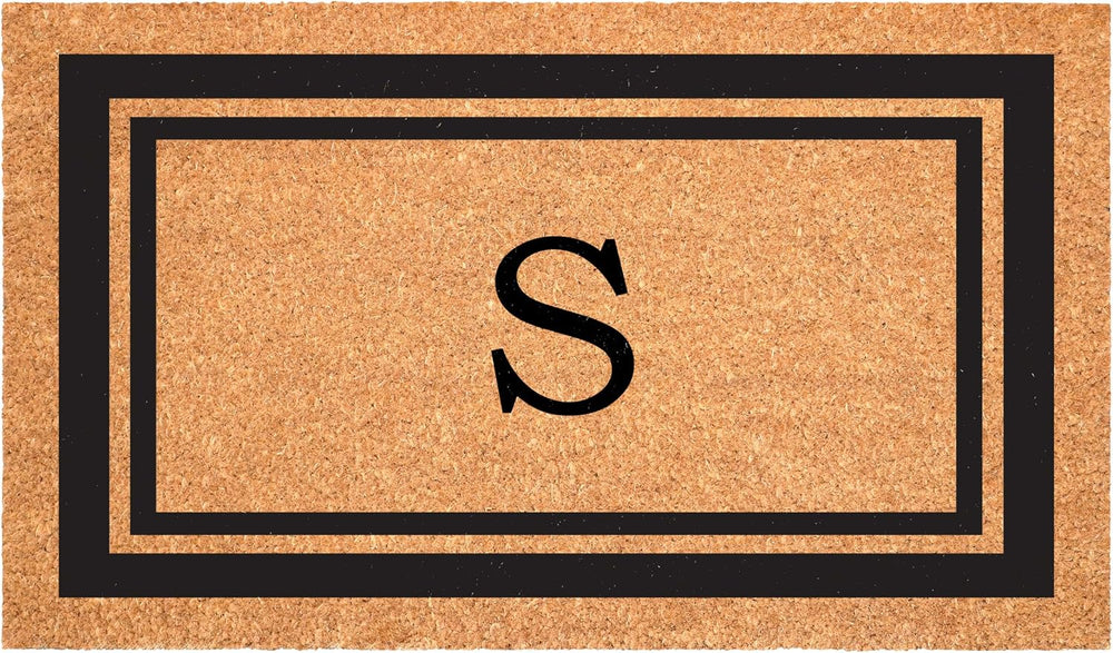 Calloway Mills 152962436S Black Border 24" x 36" Monogram Doormat, ...