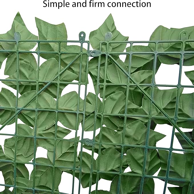 Artificial Ivy Privacy Fence Wall Screen, 48x120 in UV-Anti Faux Greenery Bac...