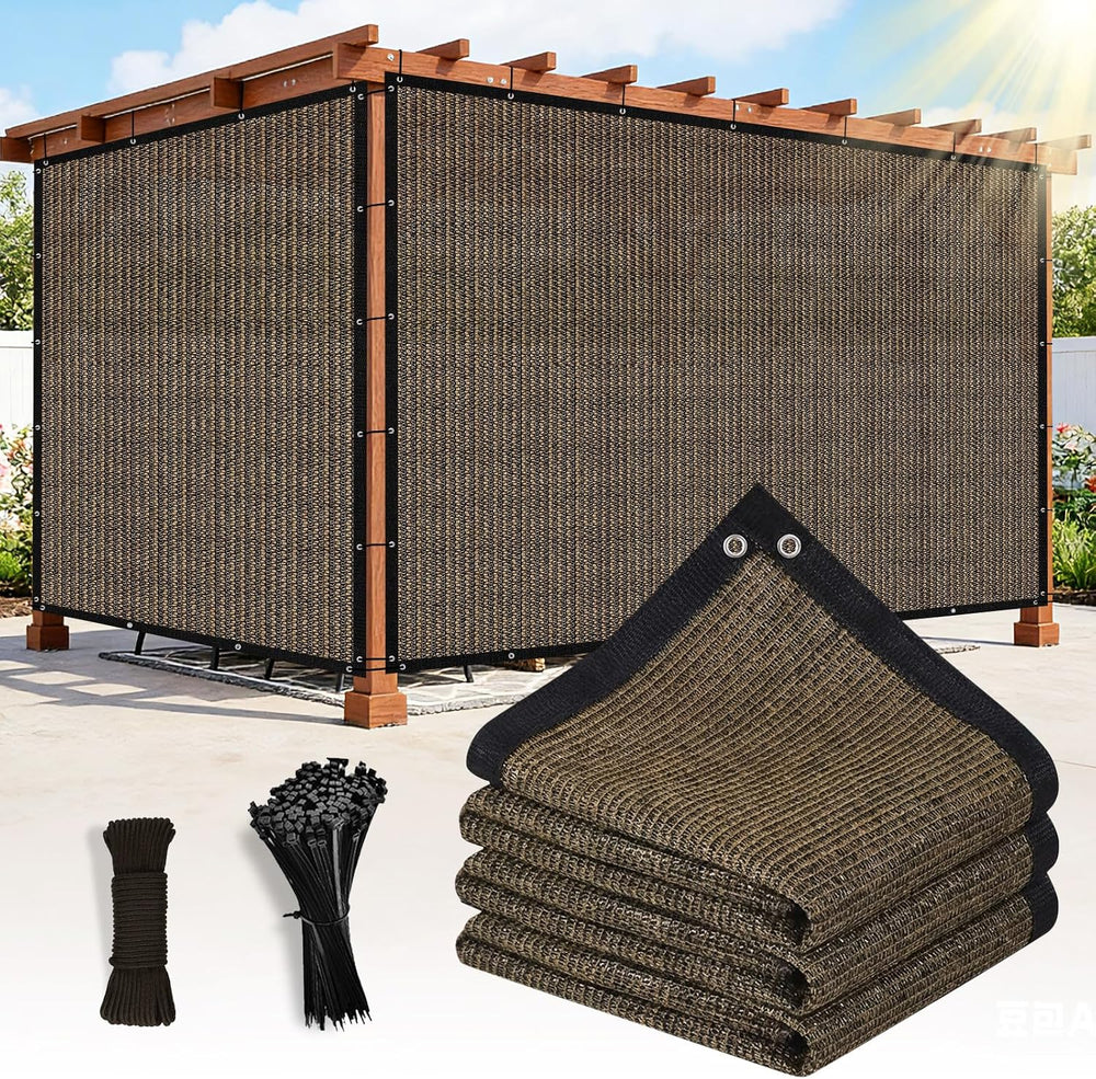 90% Sun Shade Cloth with Gromments, 0 6' X 1 0' Pergola Shade Cover C...