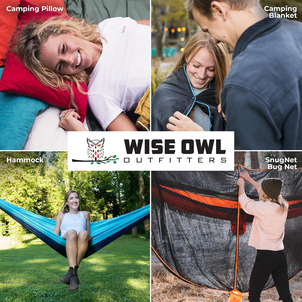 Wise Owl Outfitters Hammock Camping Chair for Adults, Adjustable, Blue