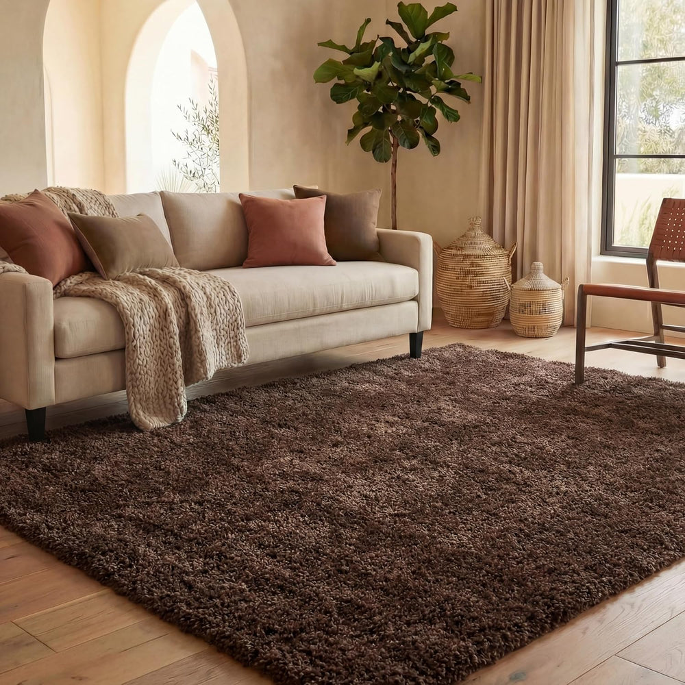 SAFAVIEH Area Rug 11x15 - California Shag Collection - Large - Brown, Non-She...