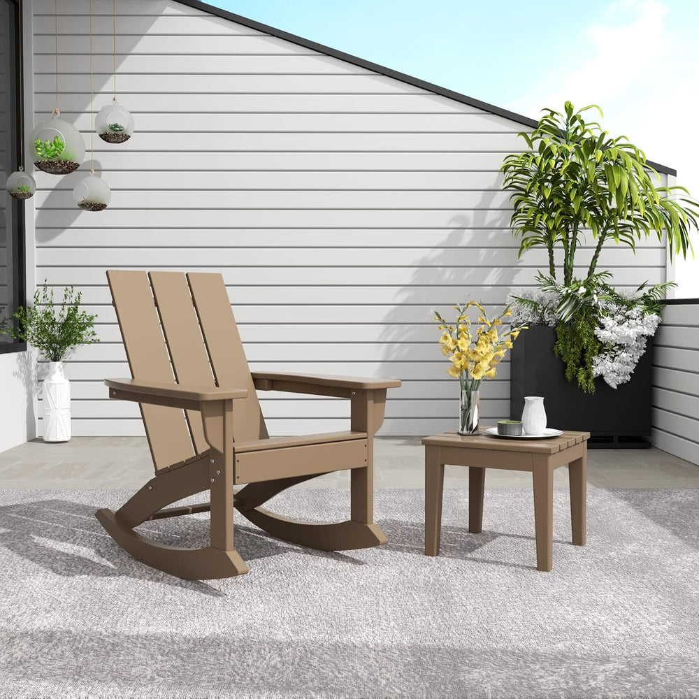 Costaelm Outdoor Adirondack Chair, All Weather Resistant Lawn Chairs Balcony ...