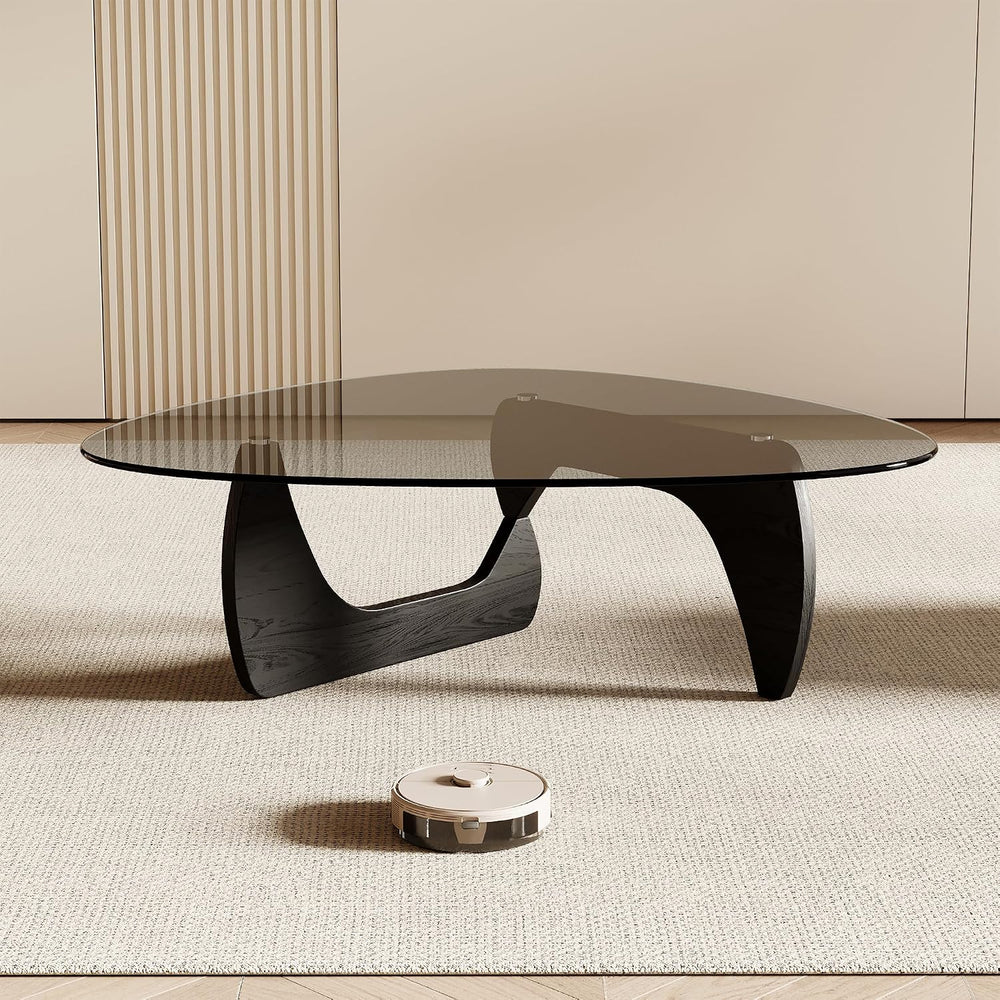 Honyee Morden Coffee Table, 42.5" x 28.5" x 16.1" Triangle Tem...