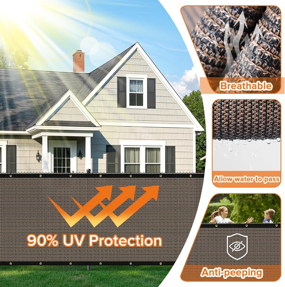 5ftx50ft Fence Privacy Screen Heavy Duty 170 GSM Windscreen & Dustproof F...