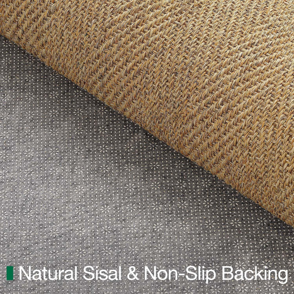 LUMI Indoor Door Mat 20"x32", Non-Slip Handwoven Sisal Rug, Herring...