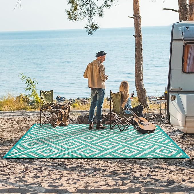 GENIMO Outdoor Rug for Patio Clearance, 6'x9' Waterproof Camping Mat,...