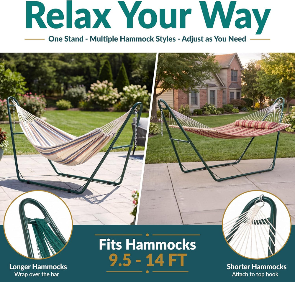 Sunnydaze Universal Heavy-Duty Hammock Stand for Outside, Chains Included