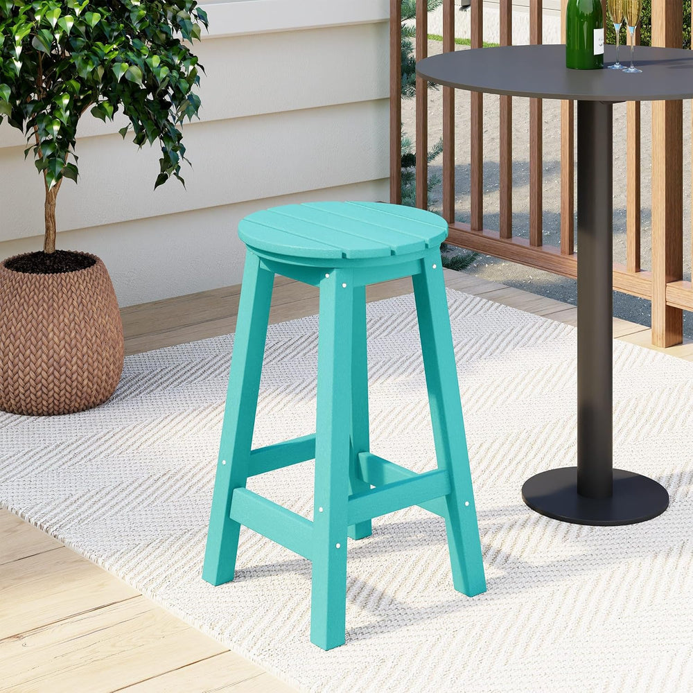 Costaelm 24" Height Outdoor Bar Stools, All-Weather Bar Stools, Adironda...