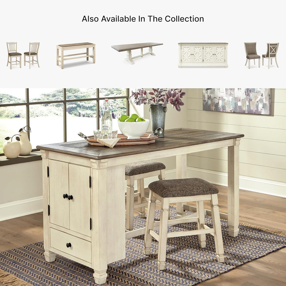 Signature Design by Ashley Bolanburg Counter Height Bar Stools, Set of 2