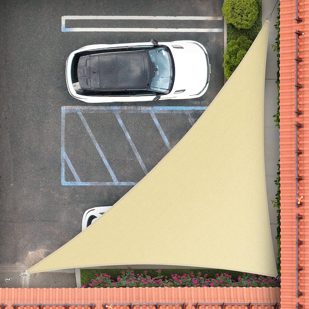 Royal Shade 20' x 20' x 28.3' Beige Right Triangle Sun Shade Sail...