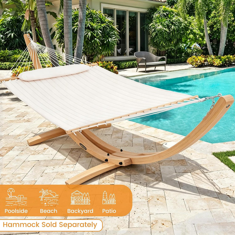 Lazy Daze 13 FT Hammocks Stand, Outdoor Arc Wood Hammock Stand