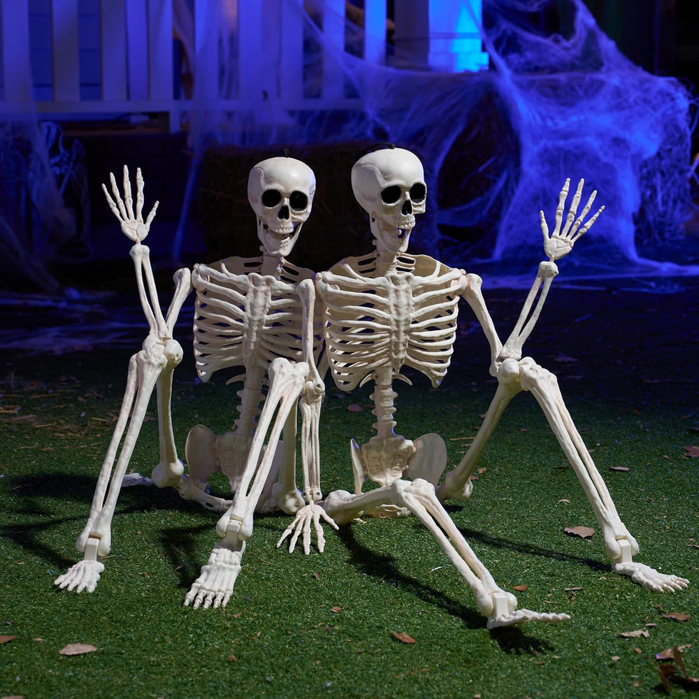 JOYIN 2PCS 36" Halloween Realistic Skeleton Decor, 3FT Full Body Stayabl...