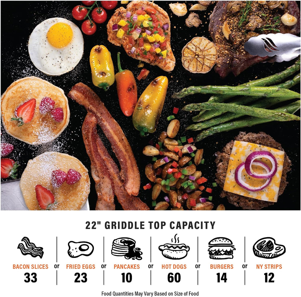 Blackstone® 2350 OTG 22" Omnivore Griddle with Hood, Black