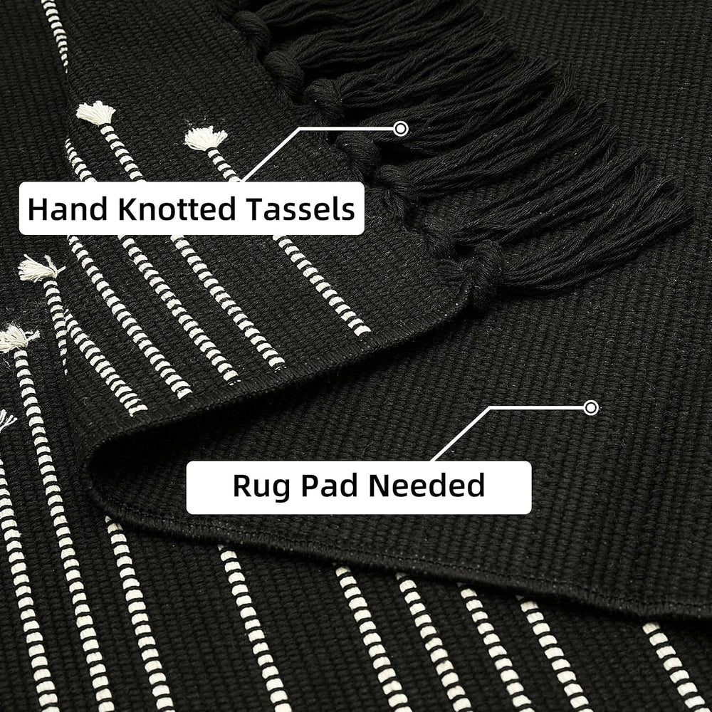 Tritard Boho Runner Rug 2x12 - Washable Extra Long Hallway Rug with Tassel, W...