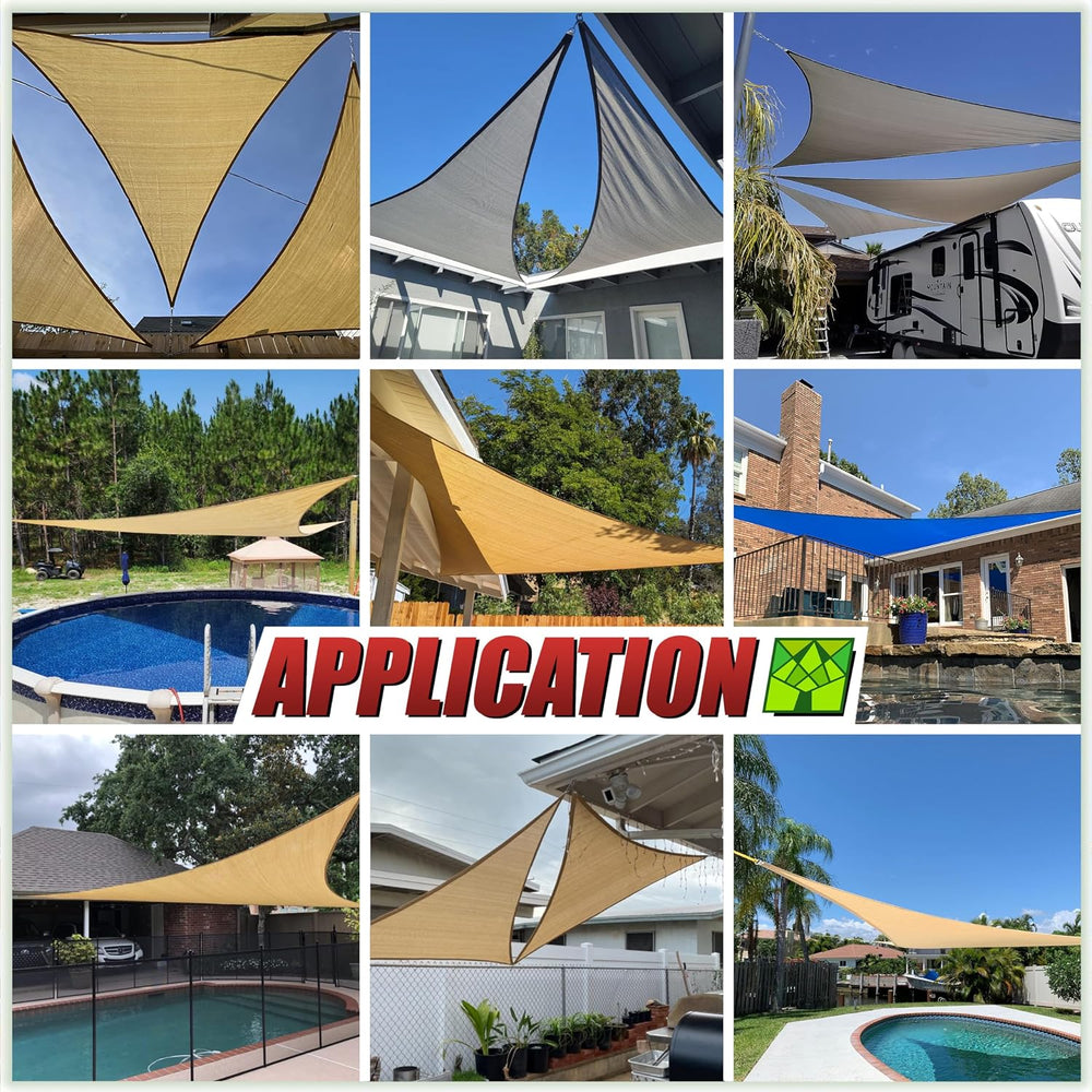 ColourTree 12' x 12' x 17' Grey Right Triangle CTAPRT12 Sun Shade...