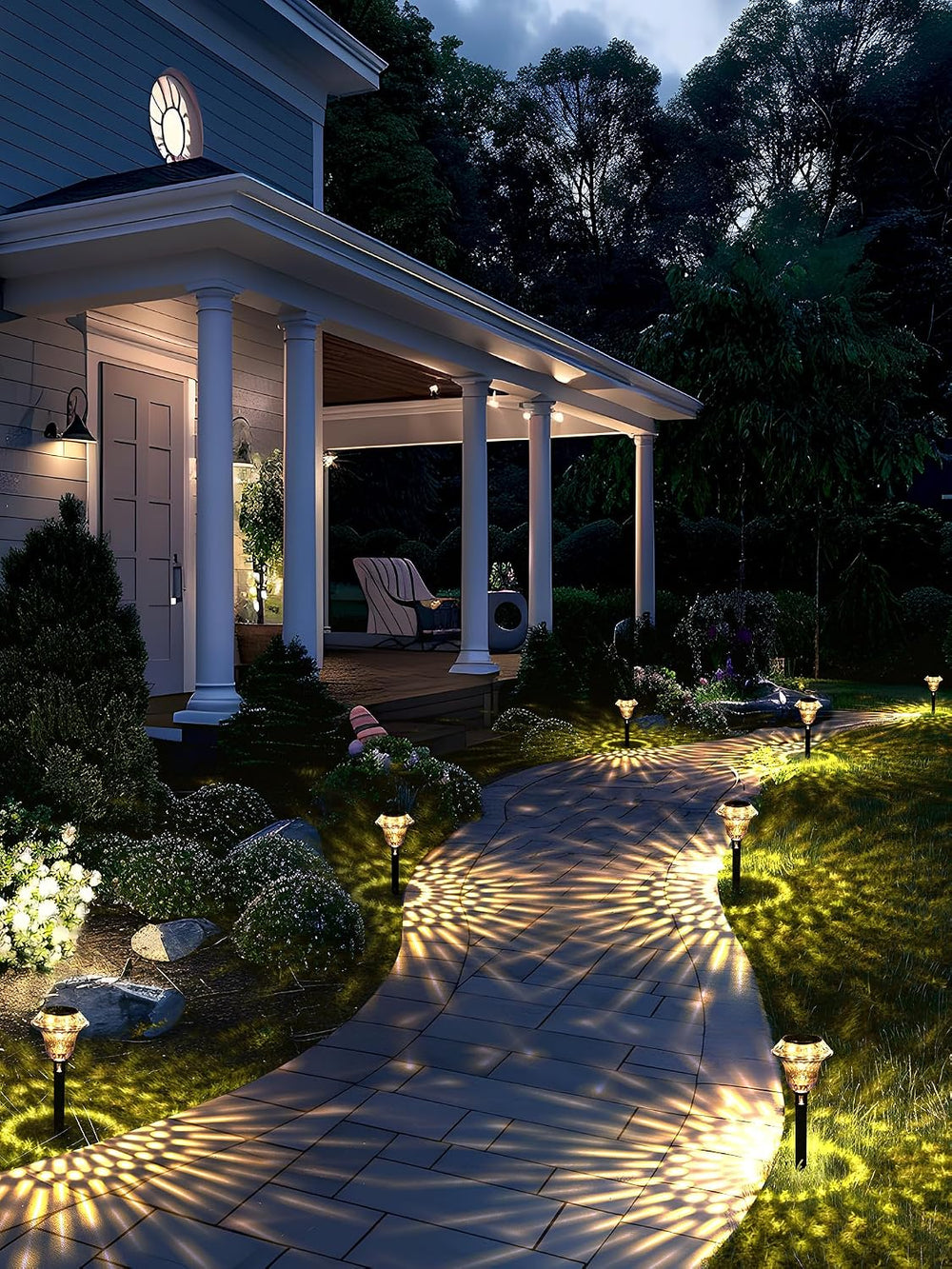 SOLPEX Solar Pathway Lights, Waterproof Garden Decor 8 Pack Warm White
