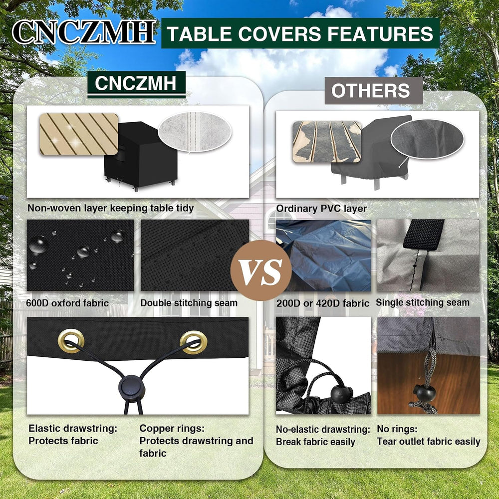 2 Pack Heavy Duty 600D Waterproof Patio Chair Cover 37Wx40Dx24H/30H