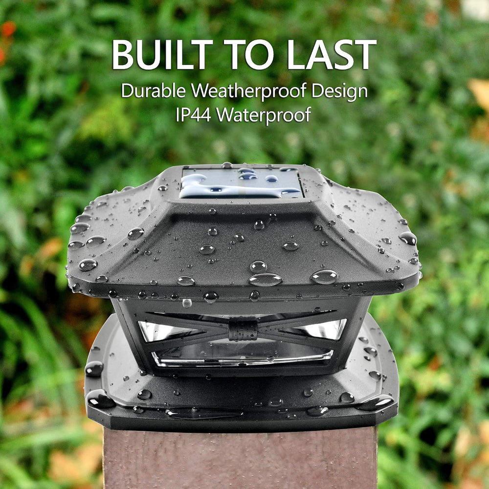 Davinci Flexfit Solar Outdoor Post Cap Lights, 4x4 5x5 6x6, Bright LED, 4PK