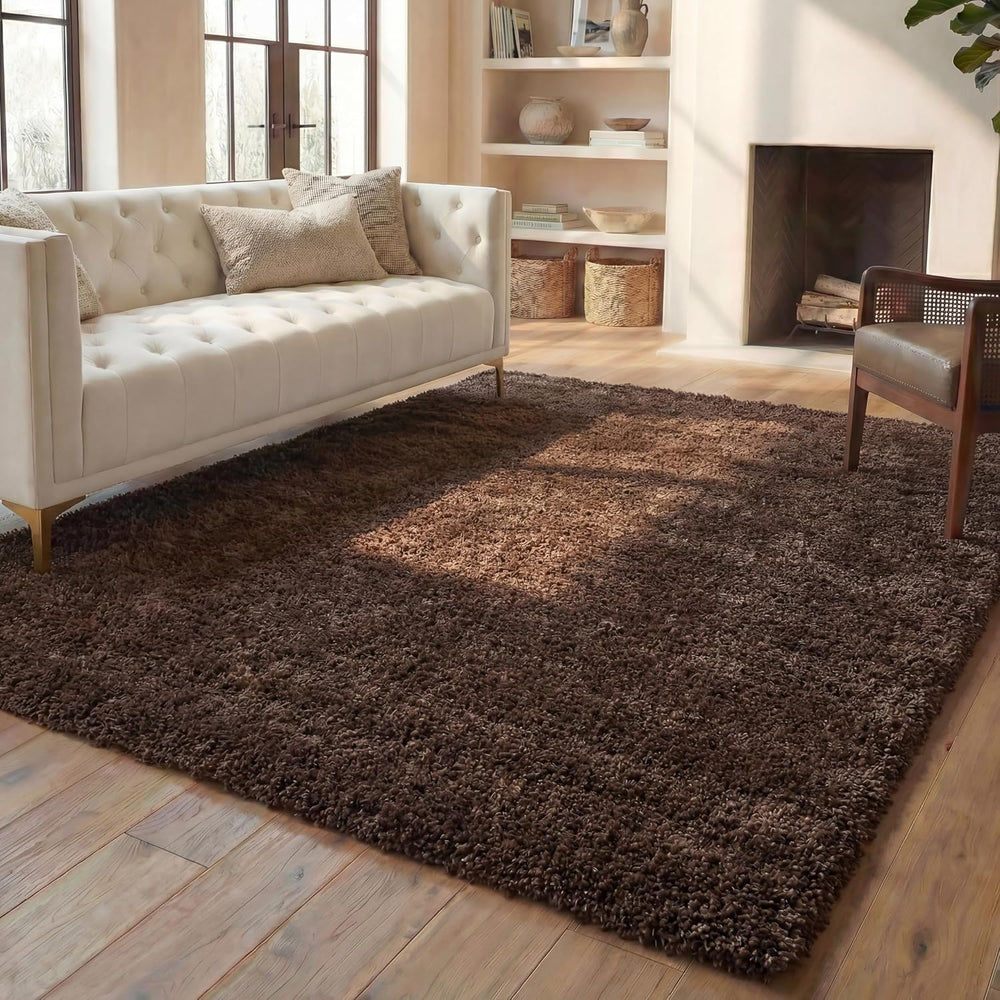 SAFAVIEH Area Rug 11x15 - California Shag Collection - Large - Brown, Non-She...