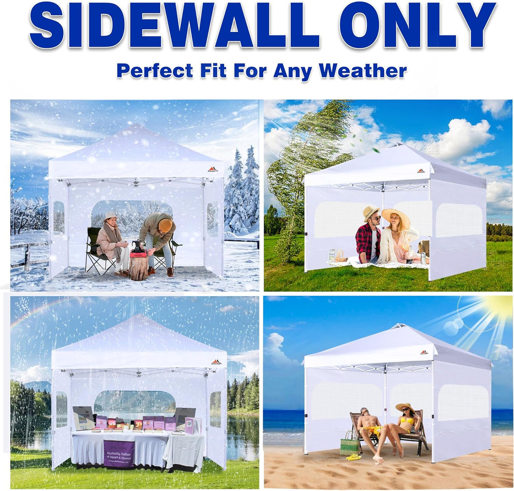 SCOCANOPY Sidewall for 12x12 Canopy Frame with Mesh Window and Zipper, 3 Piec...
