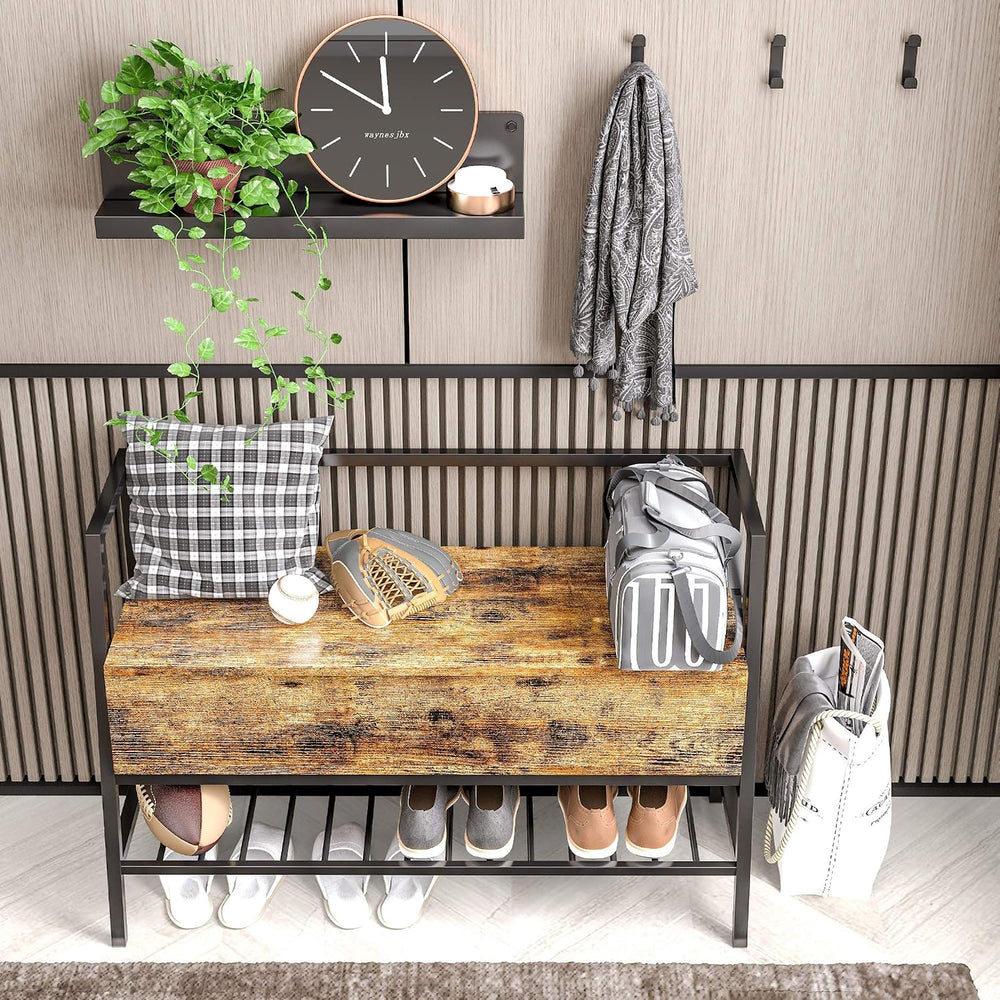 IRONCK Shoe Storage Bench with Practical Storage for Entryway Furniture
