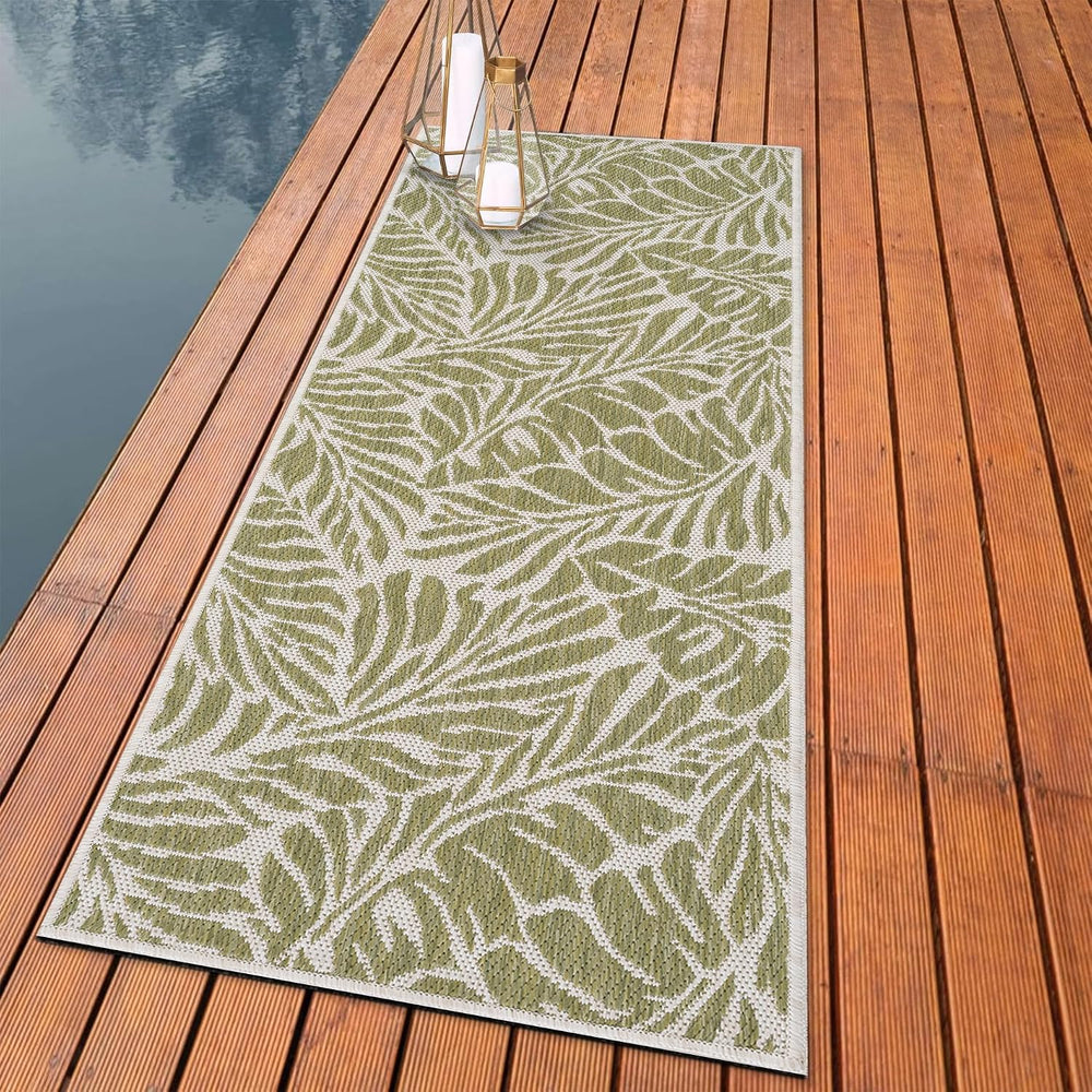 Keen Home Design Waterproof Outdoor Runner Rug, Patio Deck Porch, 2x8