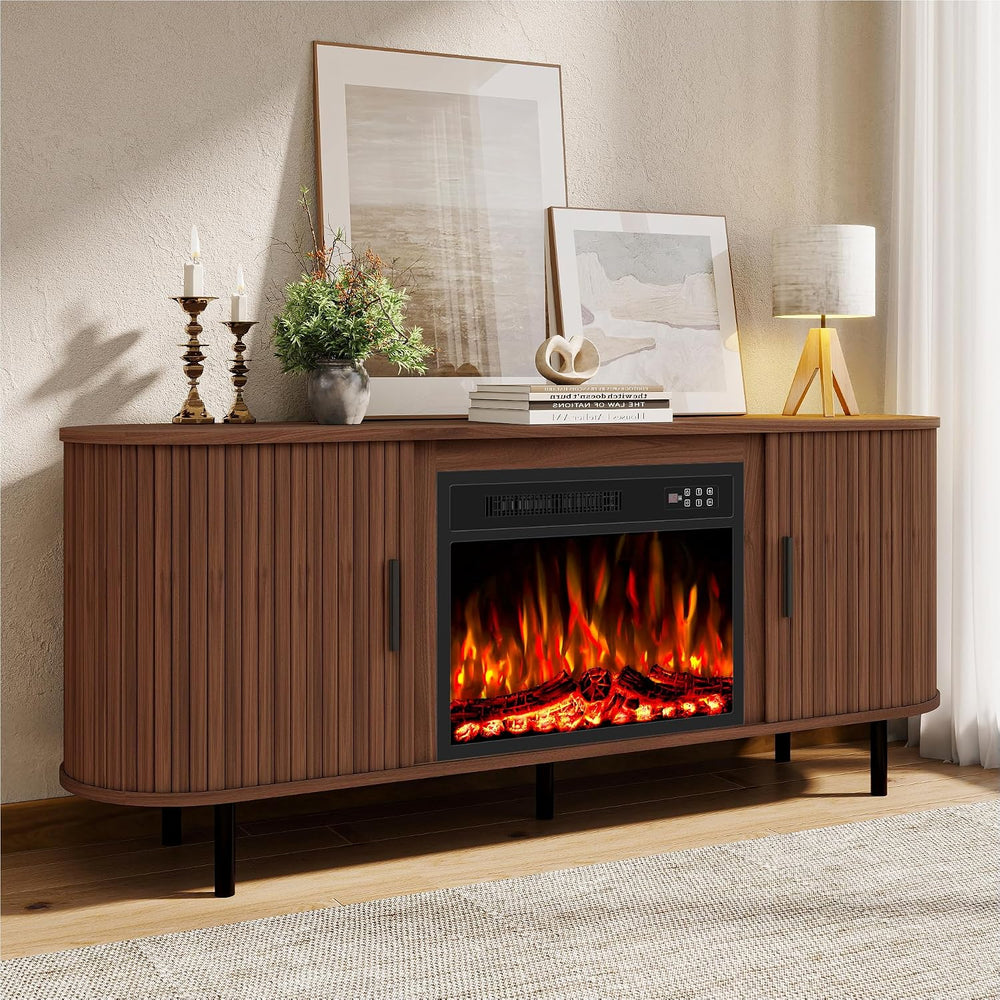 65" Fireplace TV Stand Electric Entertainment Center for TV Up to 75&quo...