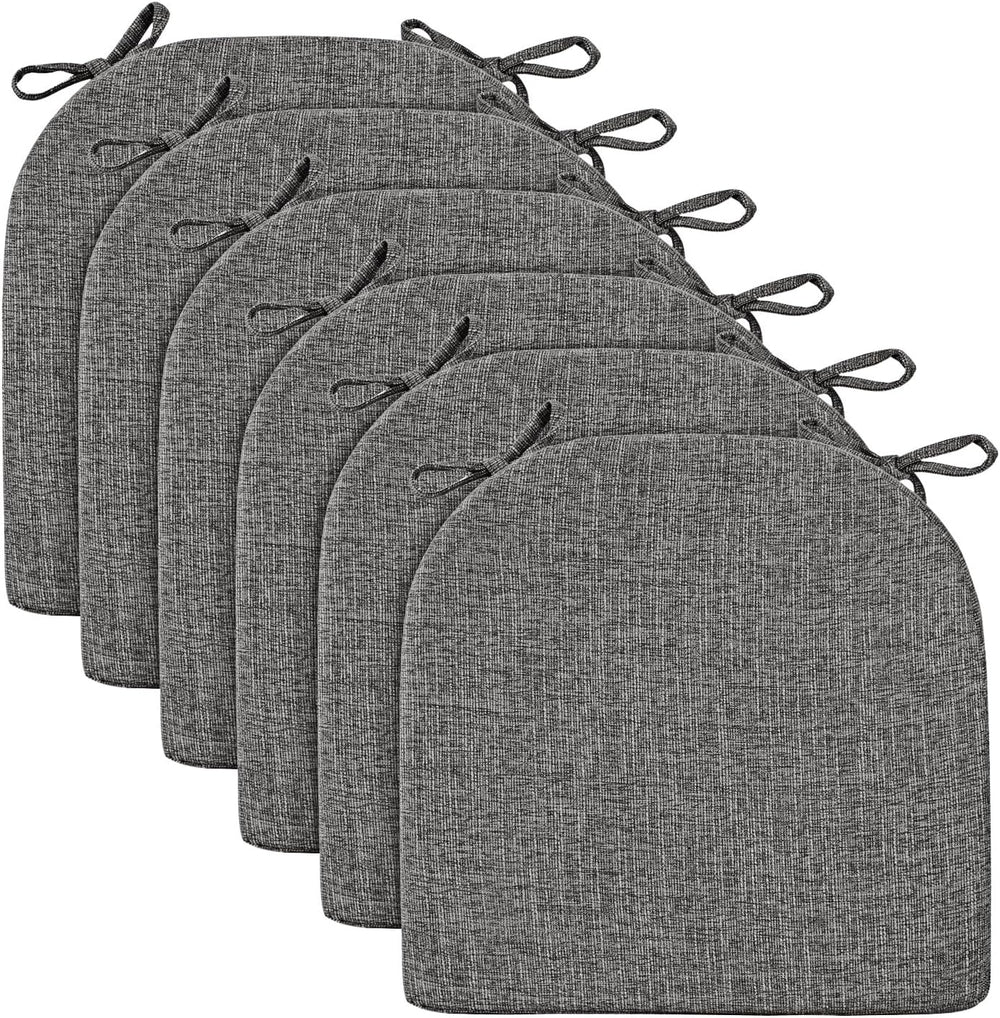 Wellsin Chair Cushions for Dining Chairs 6 Pack - Kitchen Chair Cushions with...